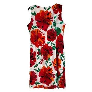 Ronni Nicole Spring Summer Sleeveless Floral Sheath Dress Size 8 Round Neck